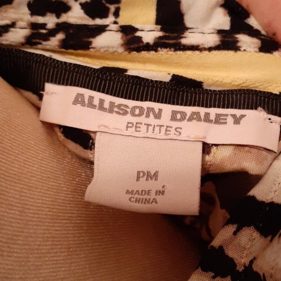 Allison Daley Multi Animal Print Blouse Shirt Top - Size Petite Medium - Picture 3 of 3